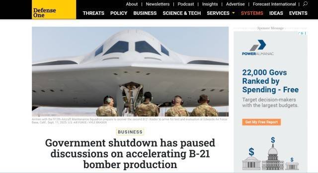 外媒：美国政府停摆<strong></p>
<p>博通股票</strong>，B-21轰炸机“迫降”
